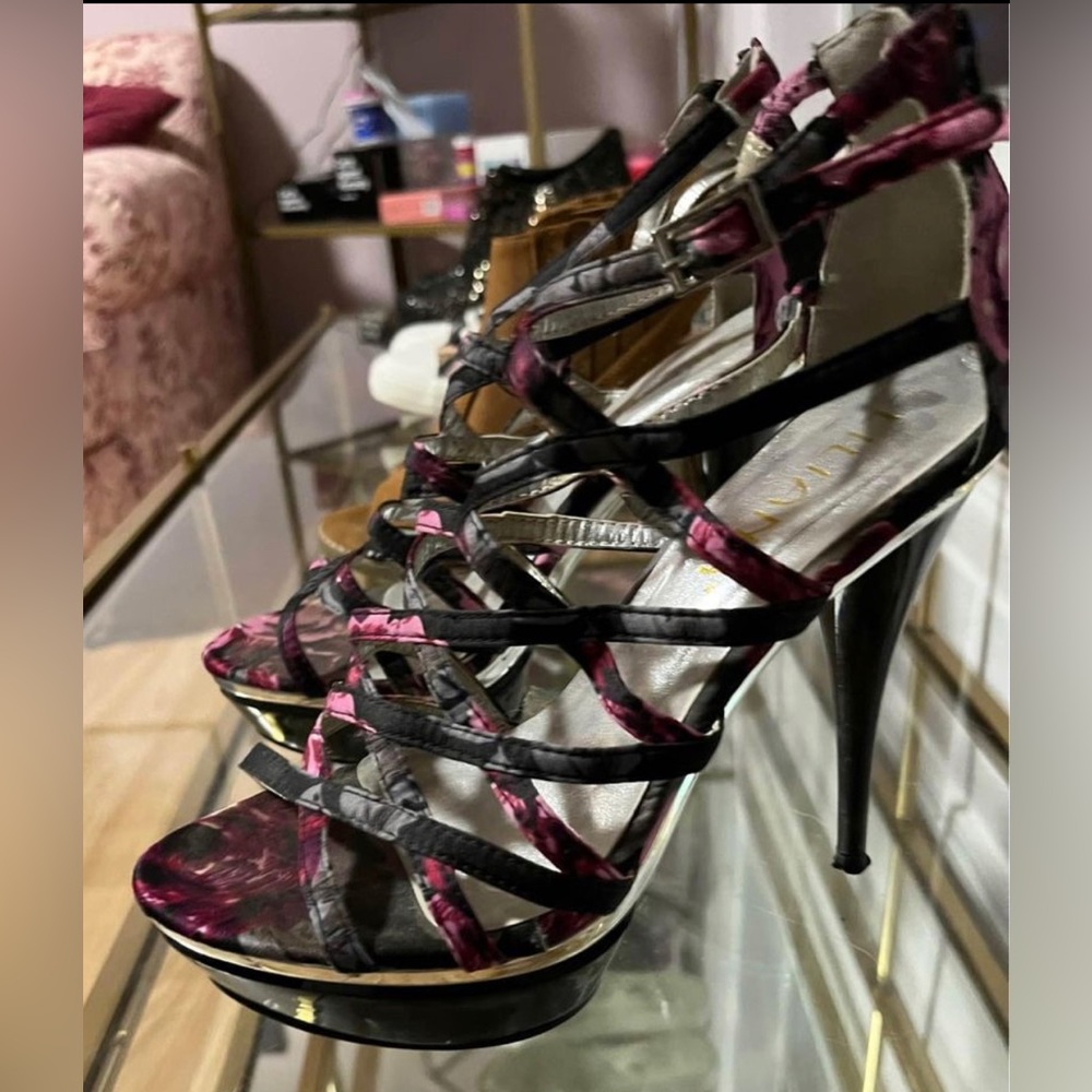 Floral Platform Stilettos